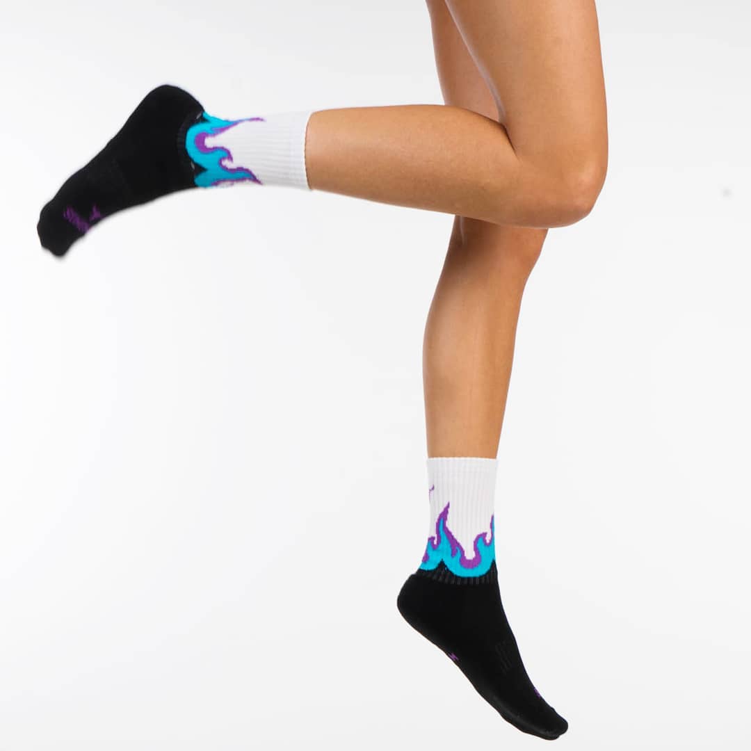 Flame Aquamarine Socks