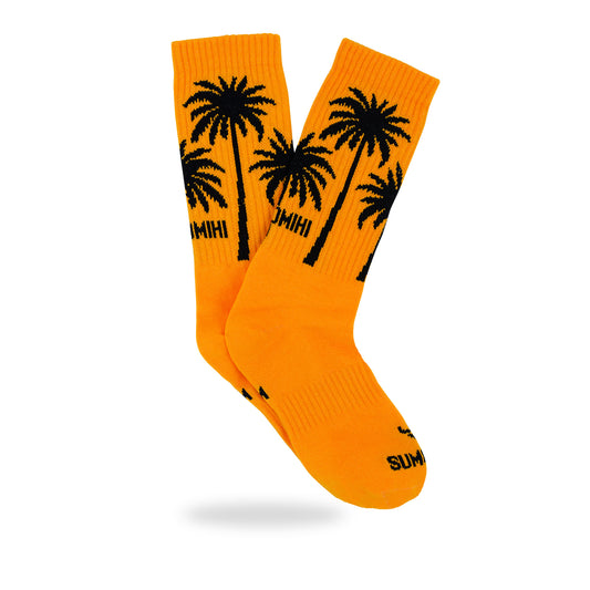 Palms Orange Socks